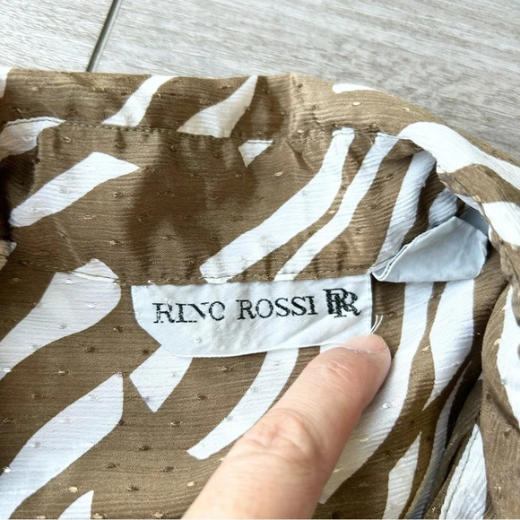 Vintage Rino Rossi Brown Zebra Print Blouse - Picture 6 of 15